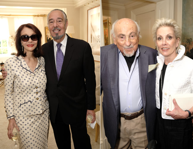 Photo left to right: Gale Hayman and Marc Rosen; Bernard and Denise Schwartz
