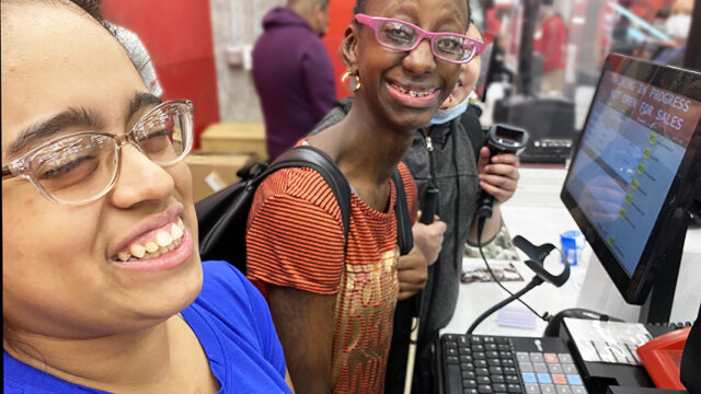 Youth Skills program participants enjoying store tour at Target.
