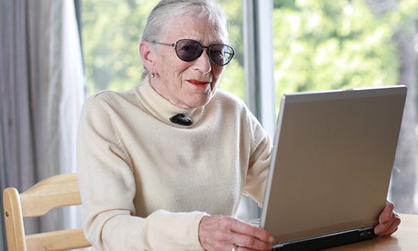Senior woman on her laptop